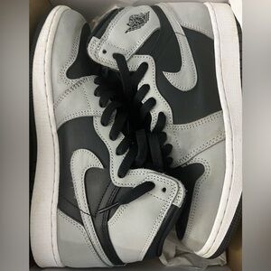 Jordan 1 sneaker size 7 grey & black